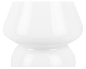 Glass fehér üveg asztali lámpa, magasság 18 cm - Leitmotiv
