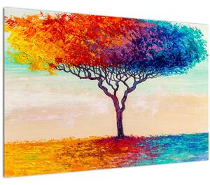 Egy festett fa képe (90x60 cm)