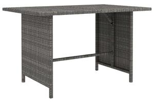 VidaXL szürke polyrattan kerti étkezőasztal 110 x 70 x 65 cm