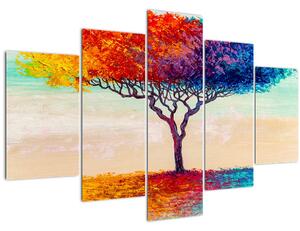 Egy festett fa képe (150x105 cm)
