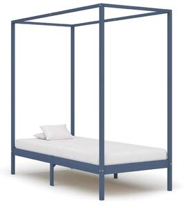 Vidaxl Baldachinos Ágykeret - Tömör Fenyőfa - 100x200 cm