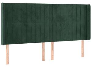 VidaXL Bársony Ágyfejtámla - Sötétzöld - 183cm