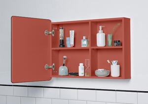 Piros fali-tükrös fürdőszoba szekrény 80x58 cm Color Bath – Tom Tailor