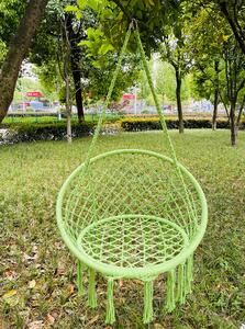 KONDELA Függő szék, pamut+fém/zöld greenery, AMADO 2 NEW