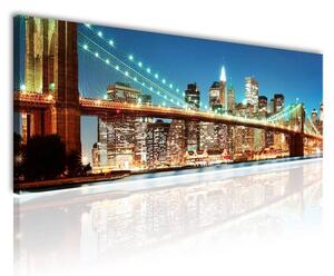 70x40 cm - New York híd fénye vászonkép