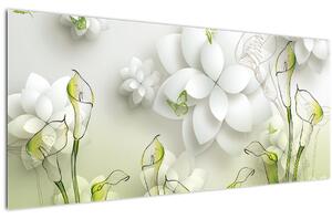 Kép virággal (120x50 cm)