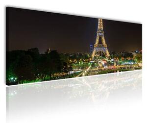 70x40 cm - Párizs Eiffel torony éjszaka vászonkép