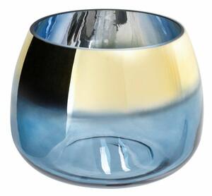 Layla1 üveg váza Arany/kék 18x18x14 cm