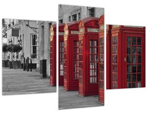 Kép - Londoni telefonfülkék (90x60 cm)