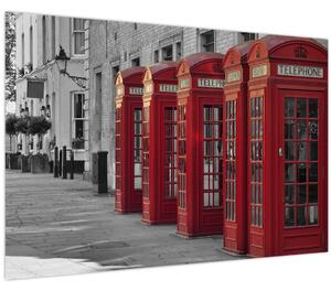 Kép - Londoni telefonfülkék (90x60 cm)
