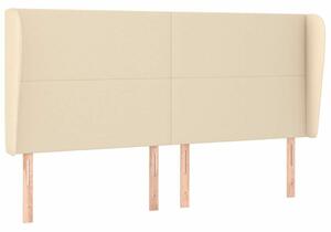 VidaXL Krémszínű Szövet Fejtámla Szárnyakkal - 203x23x118/128 cm