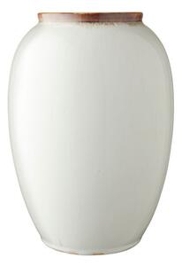 Krémfehér agyagkerámia váza, magasság 25 cm - Bitz