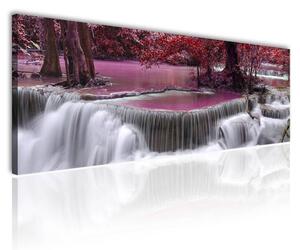 100x70 cm - Rózsaszín vízesés vászonkép