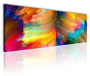 100x70 cm - Mozgó színek absztrakt vászonkép