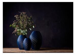 River kék porcelán váza, magasság 26 cm - Morsø