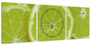 Kép - citrom szelet (órával) (90x30 cm)