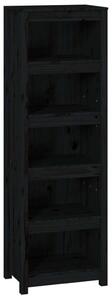 VidaXL Fekete Fenyőfa Könyvespolc - 5 Polc - 50x35x154 cm