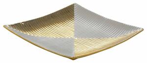 Rakel dekoratív tál Bézs/arany 28x28x5 cm