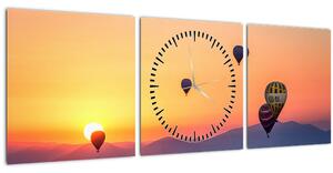 Hőlégballon képe (órával) (90x30 cm)
