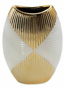 Rakel váza Bézs/arany 15x8x20 cm