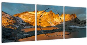 Egy hegyvidéki táj képe (órával) (90x30 cm)