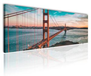 120x40 cm - Goldengate régies vászonkép