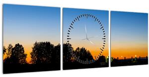 A naplemente képe (órával) (90x30 cm)