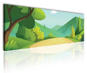 70x40 cm - Mesebeli tisztás vászonkép