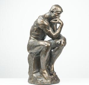 Rodin gondolkodó szobor (nagy, hidegen öntött bronz szobor)