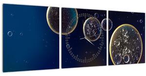 Buborékok képe (órával) (90x30 cm)