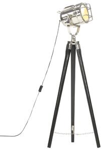 Fekete háromlábú tömör mangófa állólámpa 97 cm