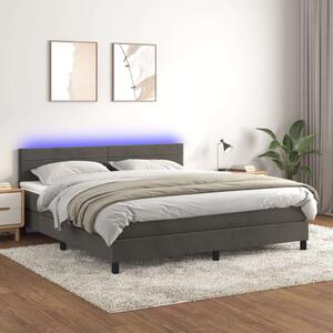 VidaXL Bársony Ágy LED-del - 180x200 cm
