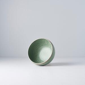 Fade zöld kerámia tálka, ø 13 cm - MIJ