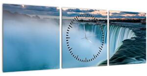 Vízesések képe (órával) (90x30 cm)