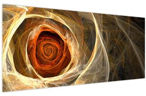 Kép - Absztrakt rózsák tüzes színekben (120x50 cm)