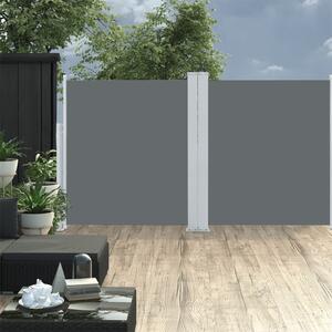 Antracitszürke behúzható oldalsó napellenző 140 x 600 cm