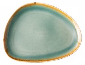 Lunasol - Triangle Sand tányér türkizkék 25,5 x 19,7 cm – Gaya (451964)