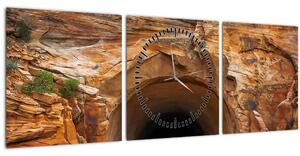 Kép - alagút a sziklaban (órával) (90x30 cm)
