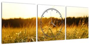 Harmatos fű képe (órával) (90x30 cm)