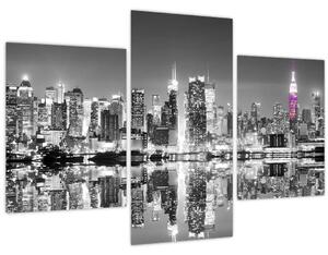 Kép - New York és a lila felhőkarcoló (90x60 cm)