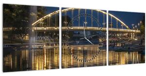 Egy híd képe szökőkúttal (órával) (90x30 cm)