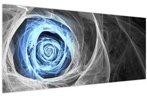Kép - Absztrakt rózsa kék (120x50 cm)