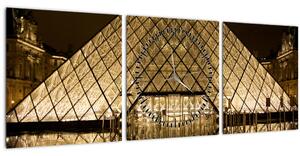 Louvre képe (órával) (90x30 cm)