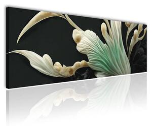 100x70 cm - Absztrakt növény kompozíció I vászonkép