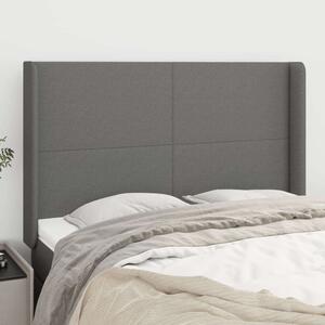 VidaXL Szövet Fejtámla Szárnyakkal - 147x16x118/128cm - Sötétszürke