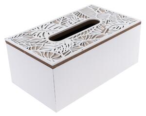 Forkhill fa papírzsebkendő doboz, fehér, 24 x 14 x 10 cm