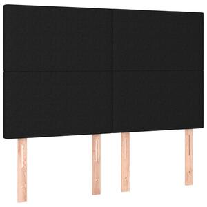 VidaXL fekete szövet LED-es fejtámla 144x5x118/128 cm