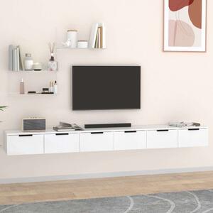 VidaXL 2 db fehér szerelt fa faliszekrény 102 x 30 x 20 cm