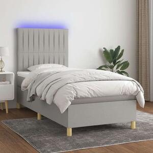 VidaXL LED-es Ágy - Szövet - 100x200 cm