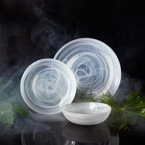 S-art - Lapostányér fehér 28 cm - Elements Glass (321900)